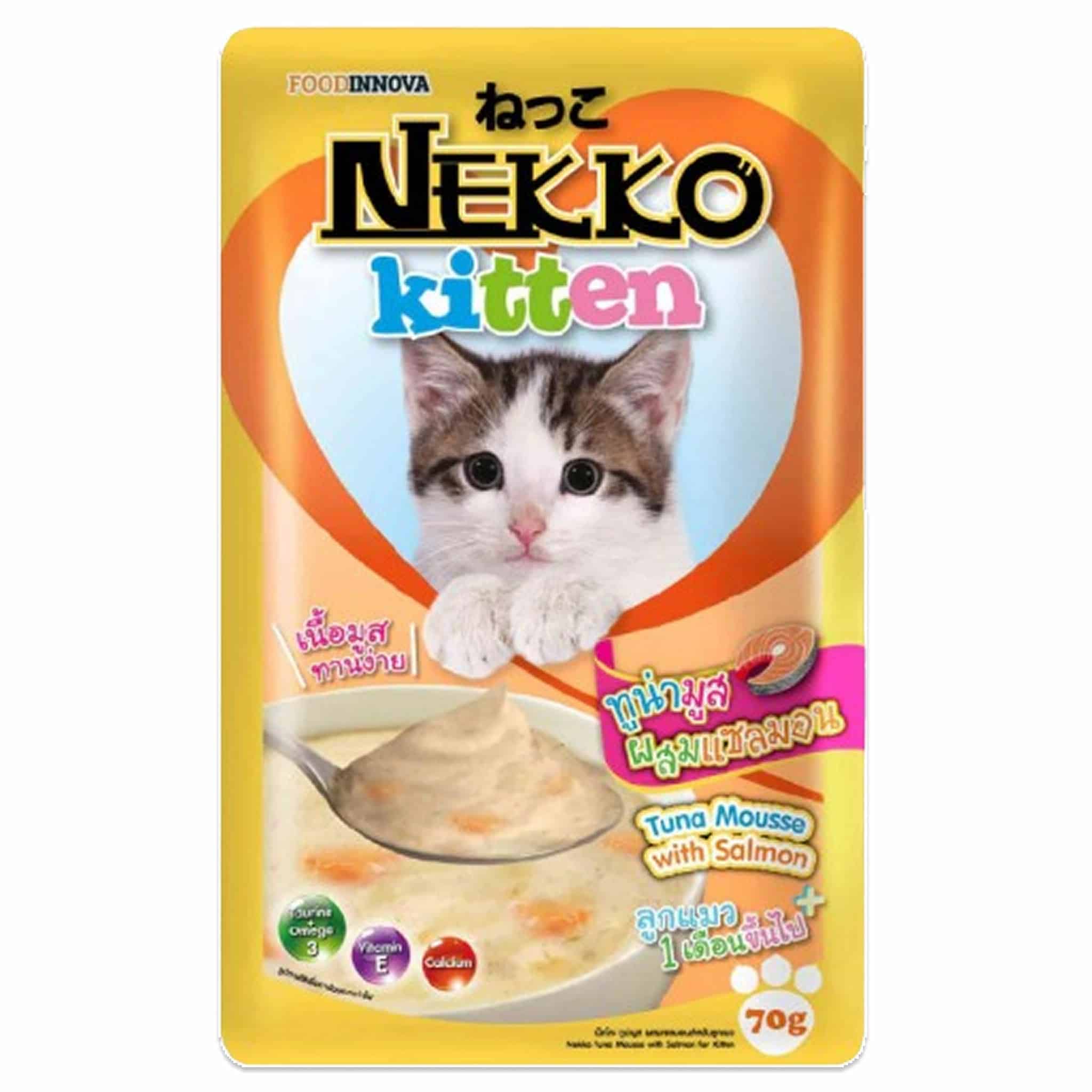 NEKKO ทูน่ามูสผสมแซลมอนสำหรับลูกแมว
