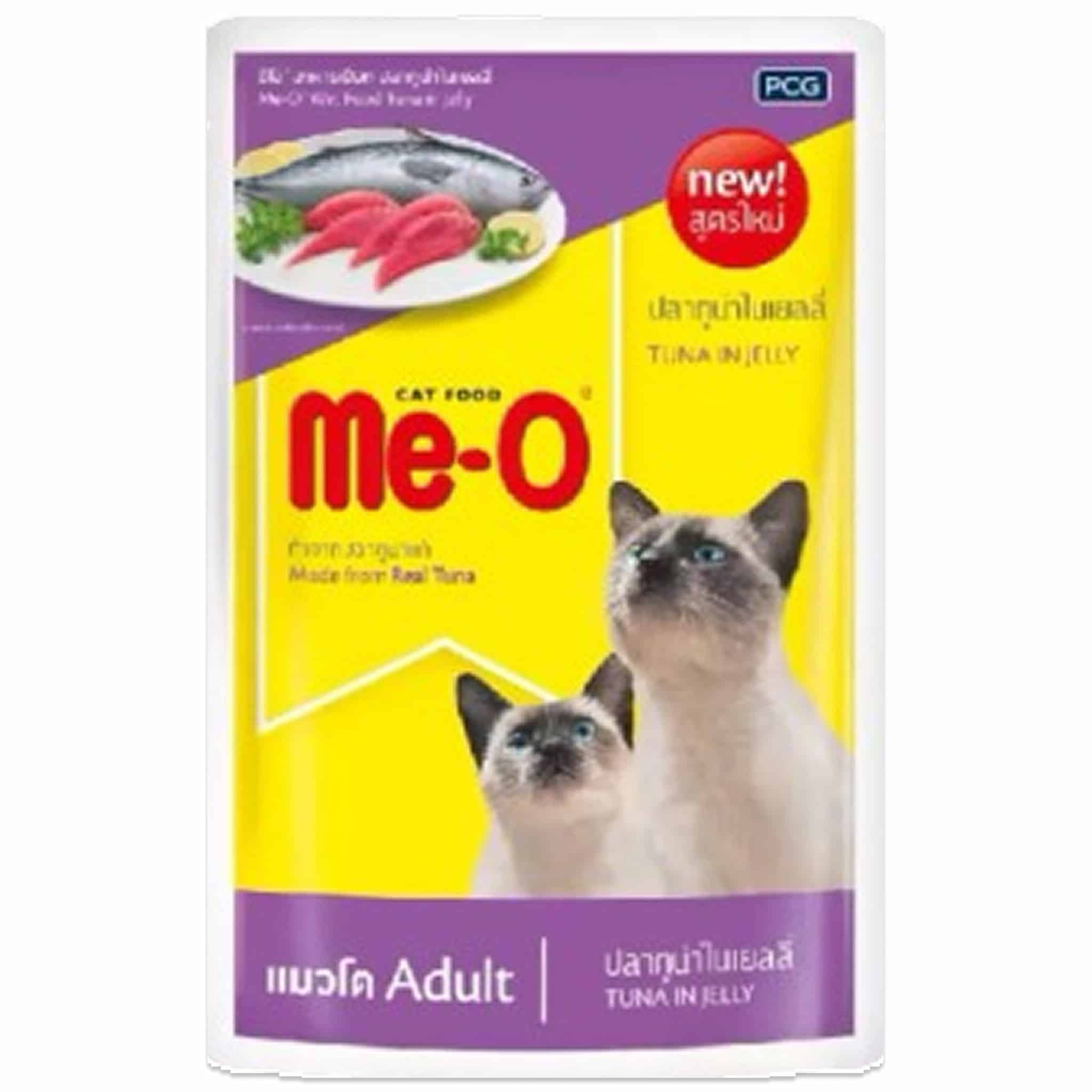 Me-O ปลาทูน่าในเยลลี่ สำหรับแมวโต