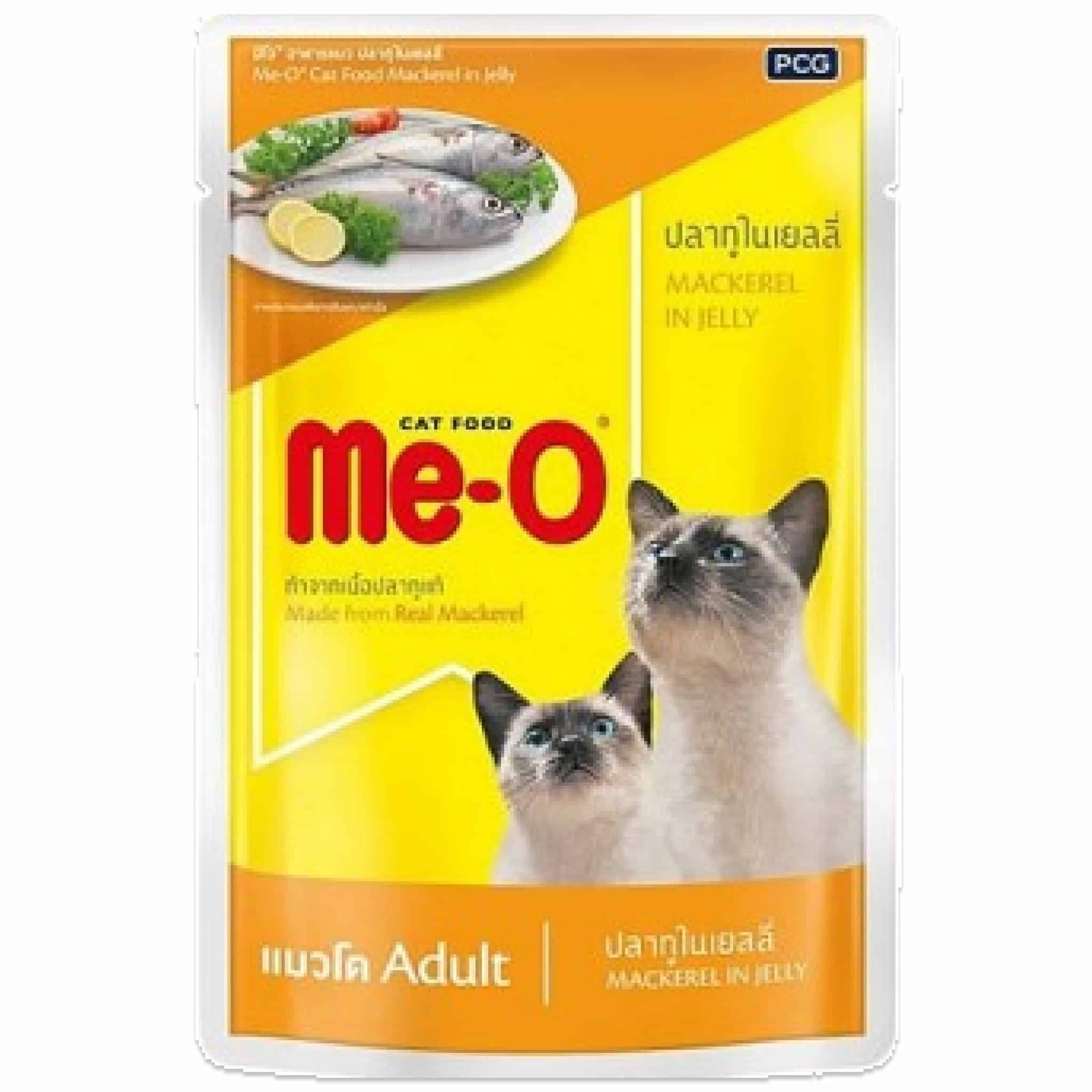 Me-O ปลาทูในเยลลี่ สำหรับแมวโต