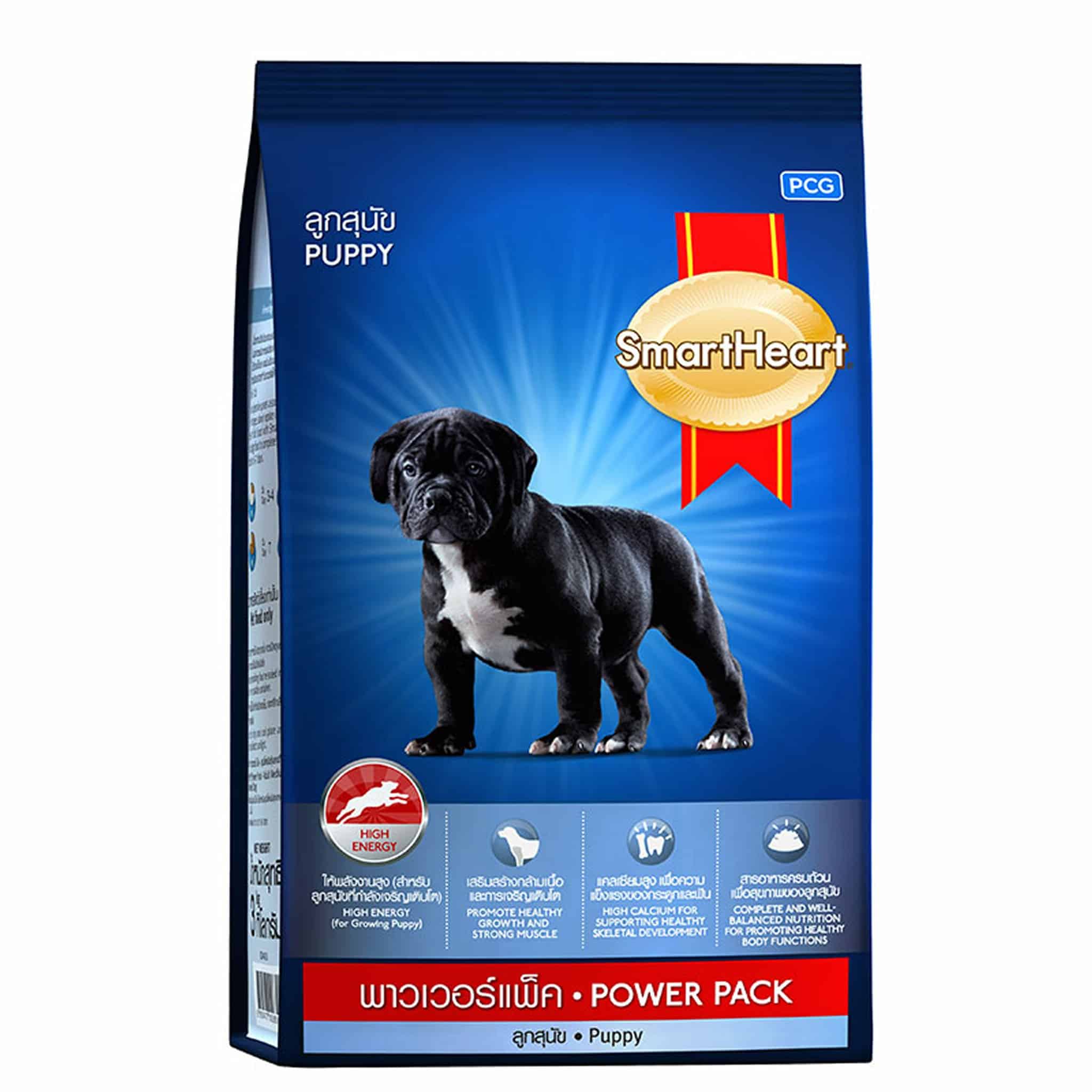 SmartHeart Power Pack ลูกสุนัข (โปรตีนสูง 32%) 1 ก.ก